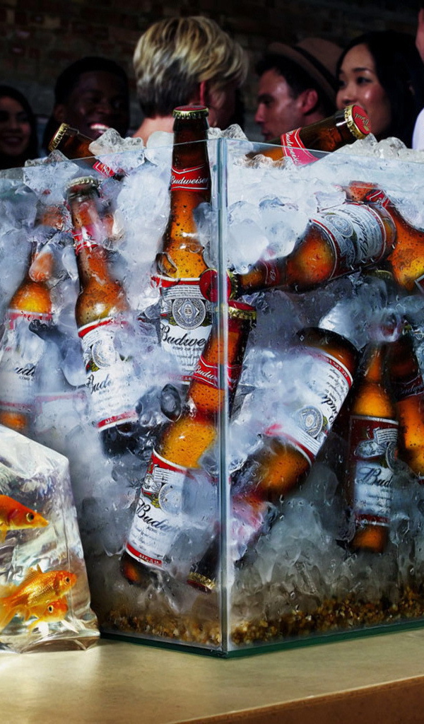 Бутылки в аквариуме