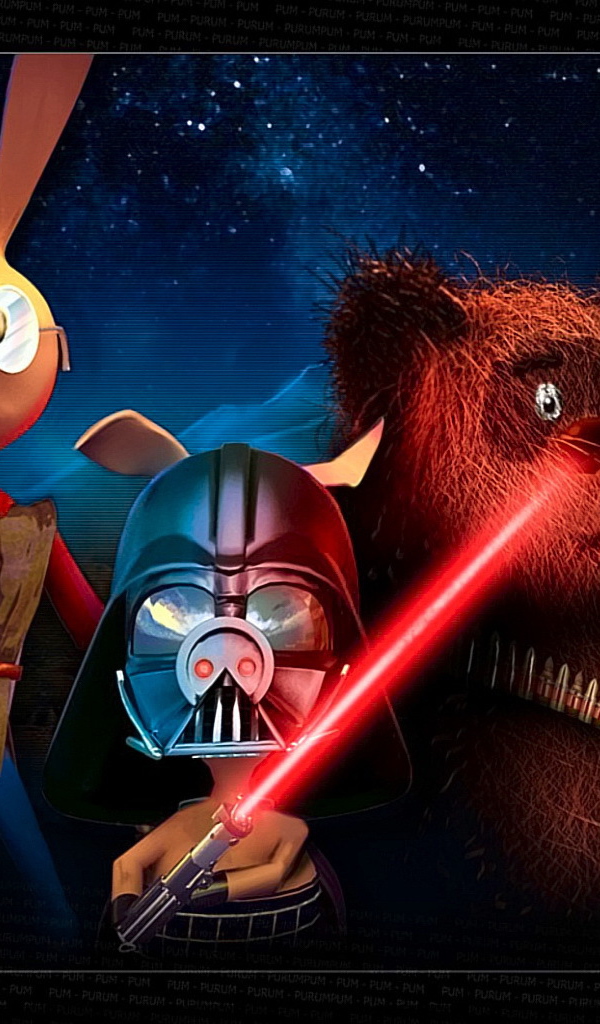 	   Winnie the Pooh in the star wars