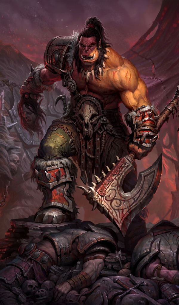 Воин с топором в игре World of Warcraft Warlords of Draenor