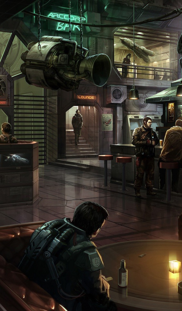 Бар для героев игры Star Citizen