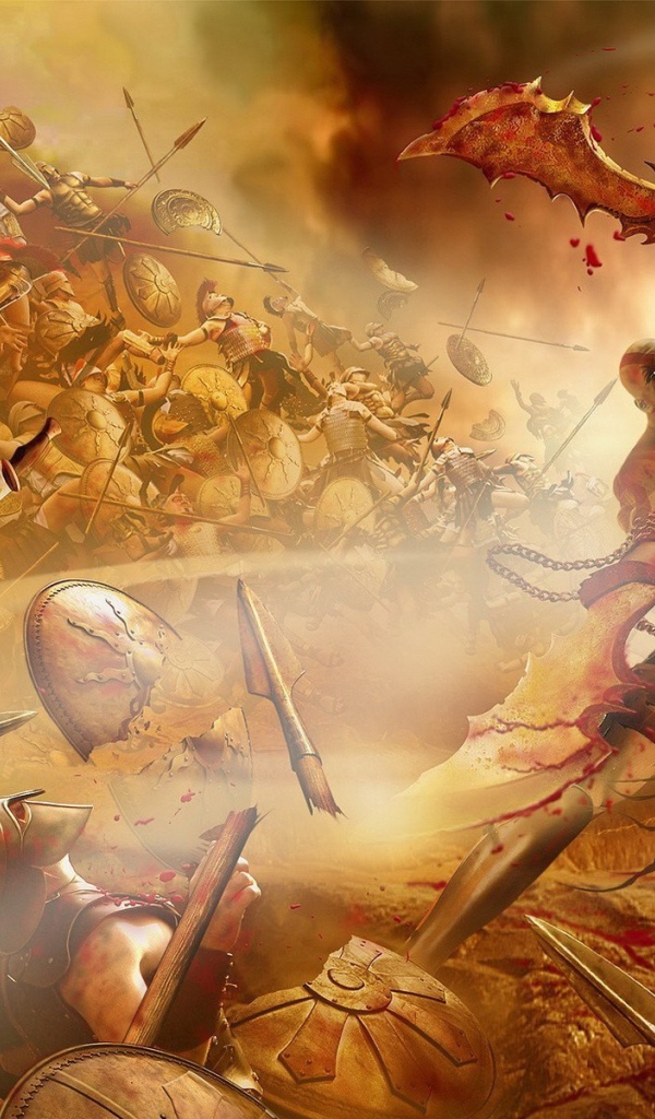 Кровавое сражение в игре God of War