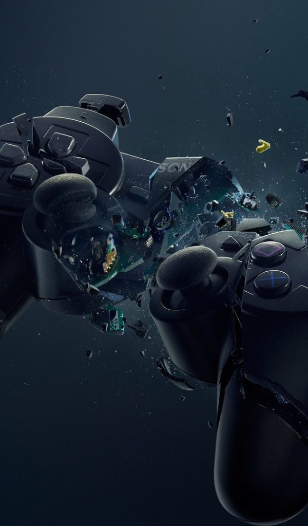 Разбитый пульт геймера