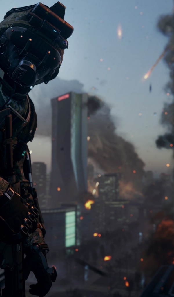 Горящий город в игре Call of Duty Modern Warfare 3