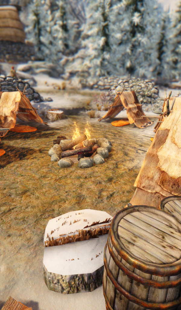 Лагерь воинов в игре The Elder Scrolls V Skyrim