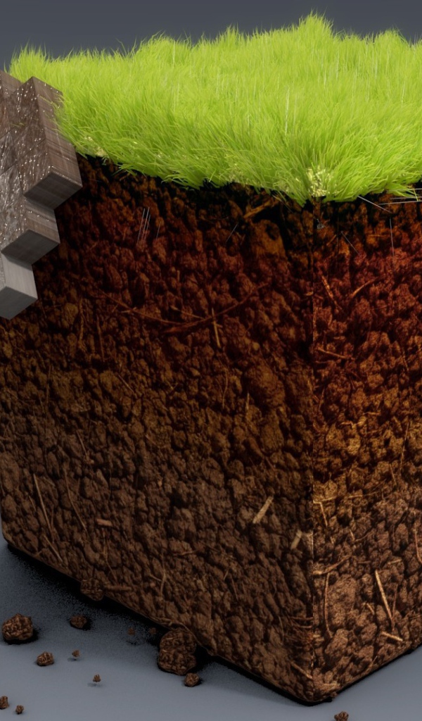 Куб земли в игре Minecraft