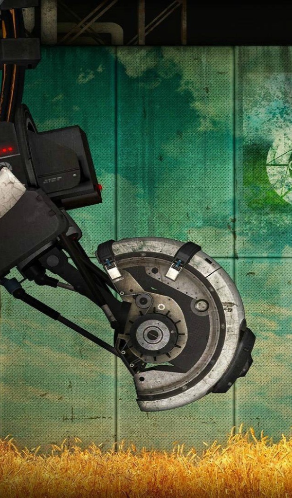 Олень перед огромным механизмом, игра Portal 2