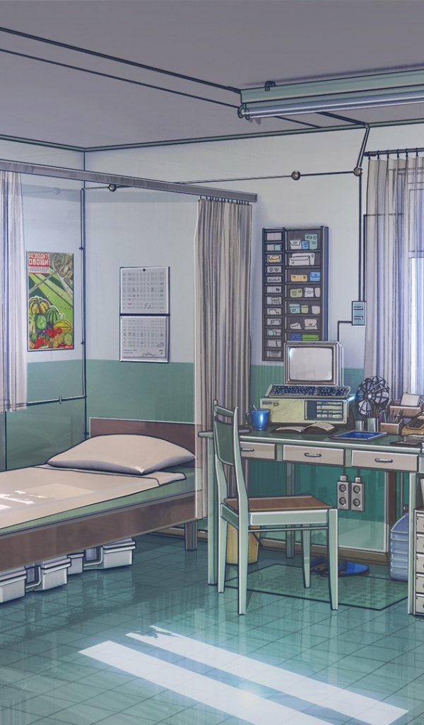 Кабинет врача в  игре Бесконечное лето