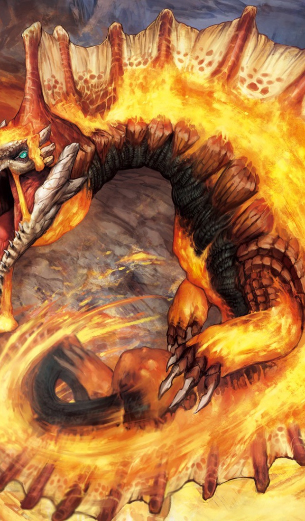 Огненный Агнактор из игры Monster Hunter