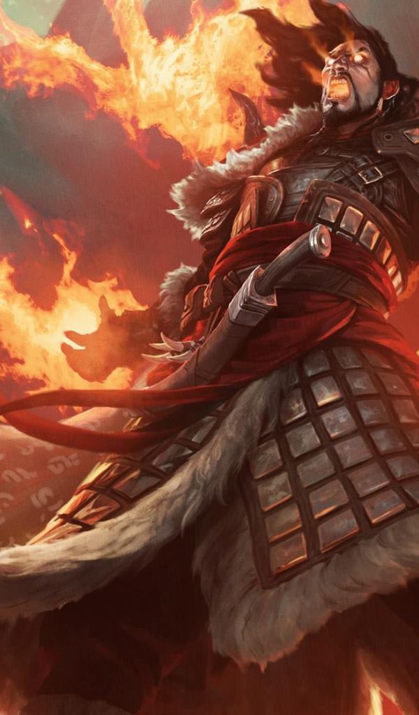 Огненный персонаж игры Magic The Gathering