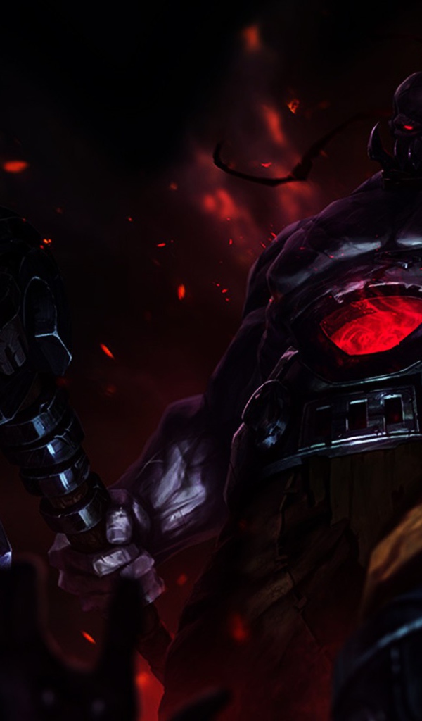 Огненный солдат из игры League of Legends