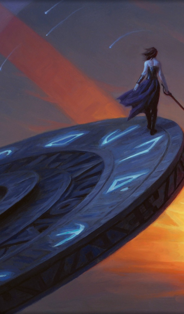 Девушка на каменном кольце в игре Magic the Gathering