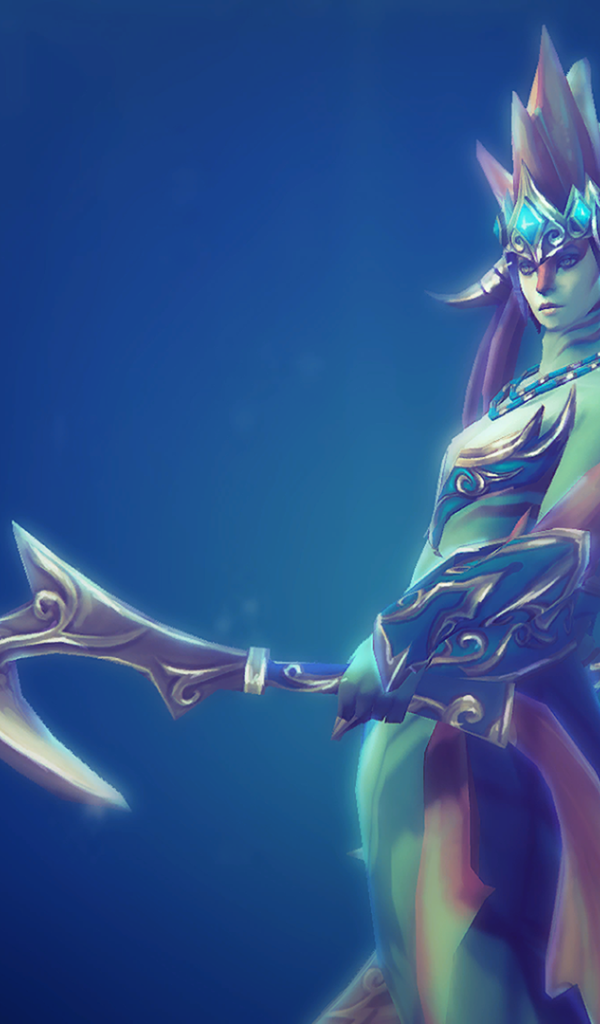 Девушка с голубой кожей, игра Dota 2