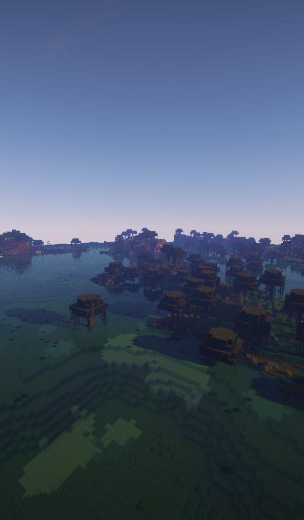Острова посреди воды в игре Minecraft
