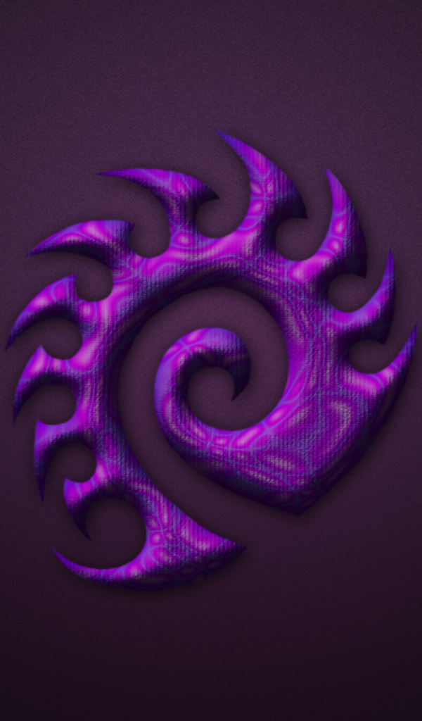 Сиреневый логотип Зерг из игры Starcraft II