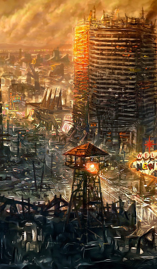 Панорама города в игре Fallout New Vegas