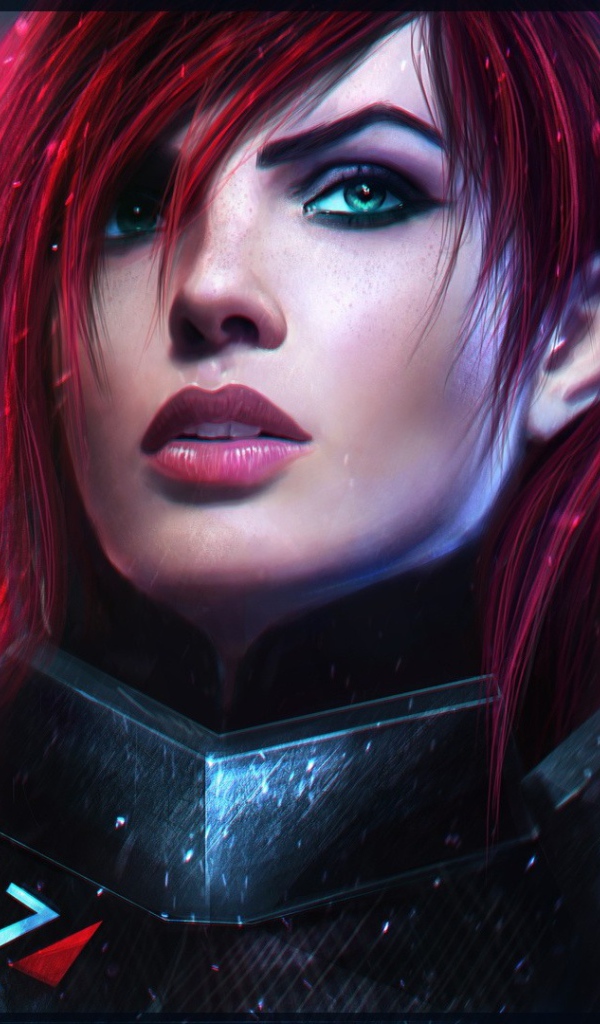 Красноволосая девушка в игре Mass Effect 3