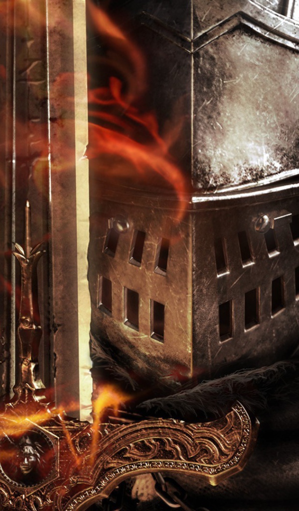 Призрачный меч в руке воина, игра Dark Souls