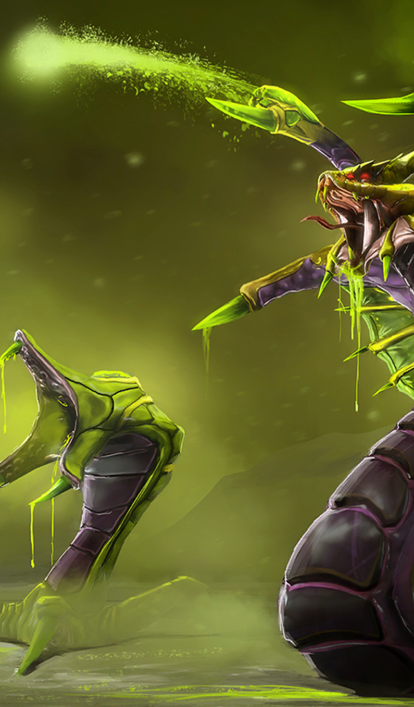 Змеи стреляют кислотой в игре Dota 2