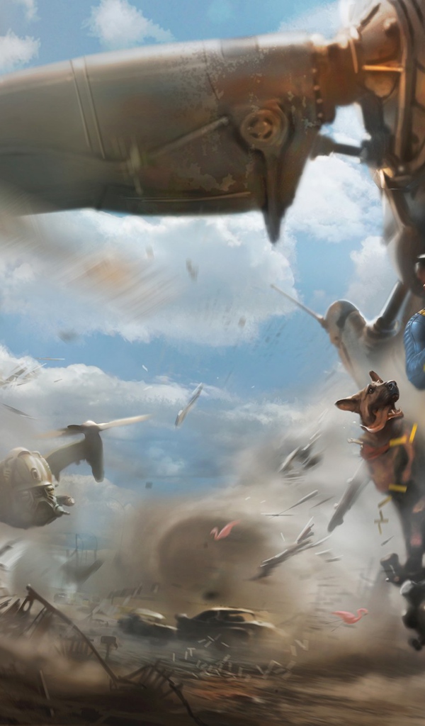 Сражение в воздухе, игра Fallout 4