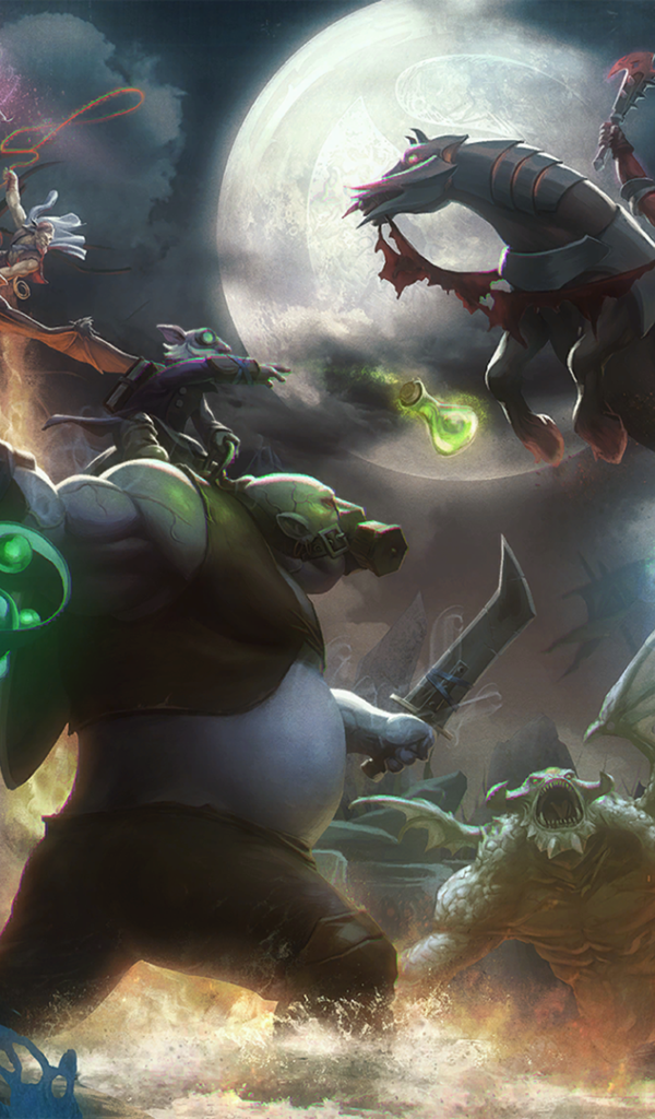 Сражение магических созданий, игра Dota 2