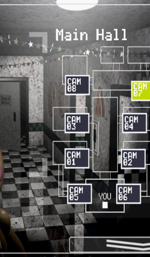 Интерфейс игры Five Nights at Freddy's