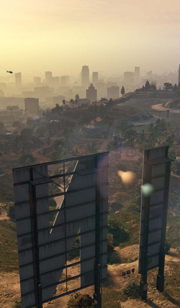 Буквы на холме над городом, игра Grand Theft Auto V