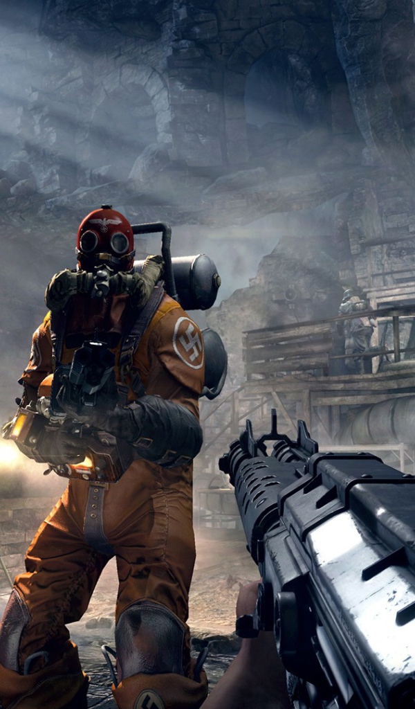 Человек в маске в игре Wolfenstein The Old Blood