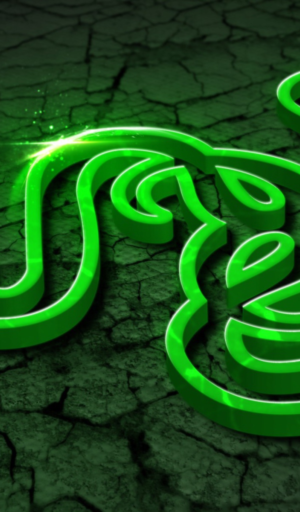 Символика игры Razer на зеленом фоне
