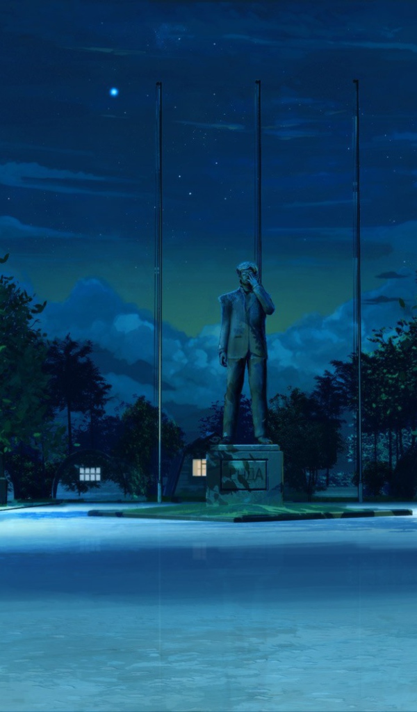 Городская площадь в игре Бесконечное лето