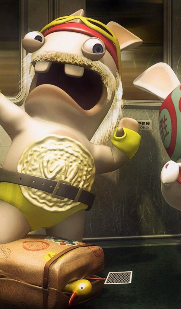 Два персонажа игры Rayman Raving Rabbids