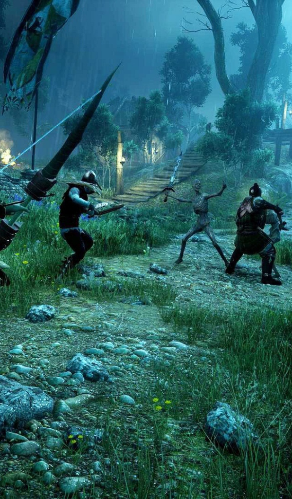 Воины идут в атаку в игре Dragon Age Inquisition