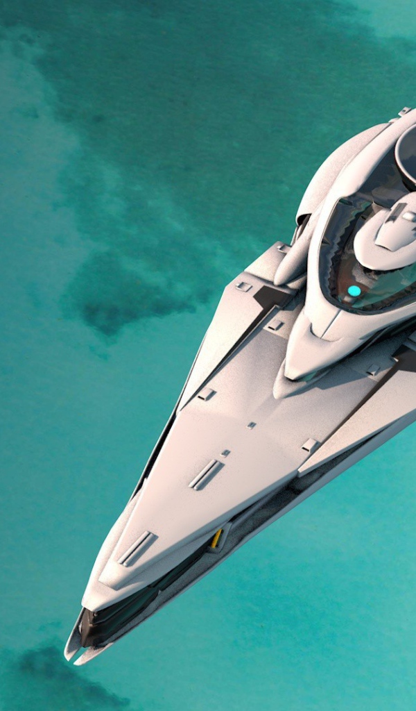 Белый корабль в игре Star Citizen