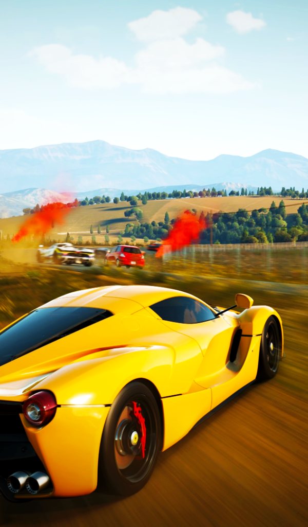 Желтый Феррари в игре Forza Horizon