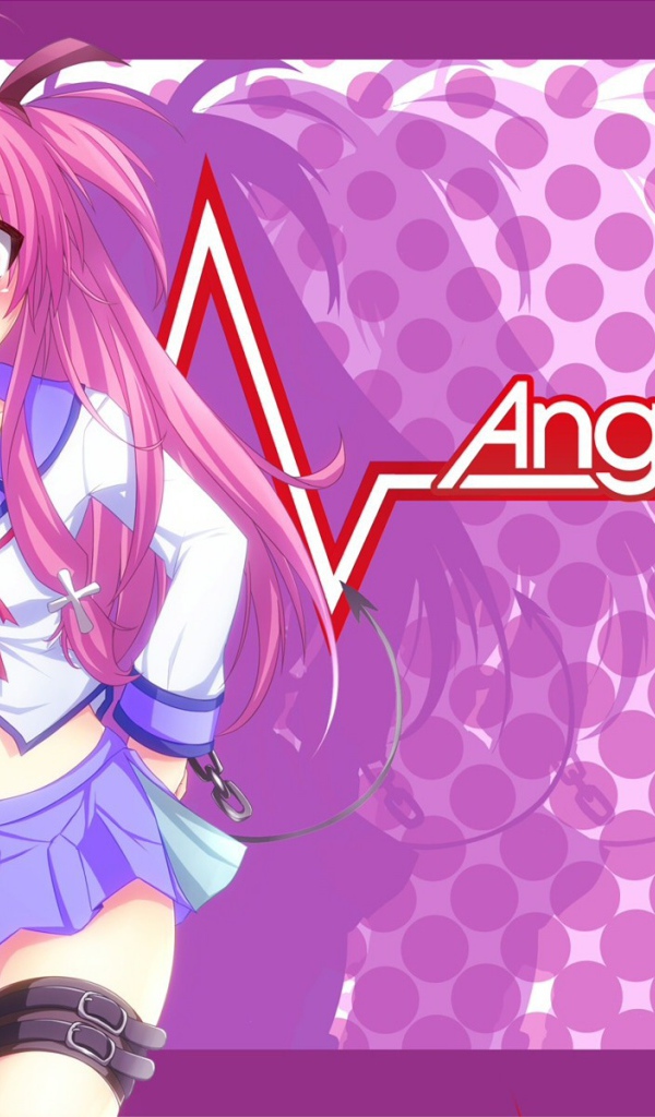 Девушка аниме с розовыми волосами, Ангельские ритмы