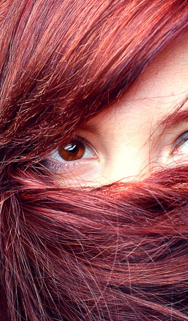 Паранджа из каштановых волос девушки