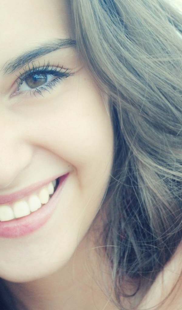 White teeth smile cute girl