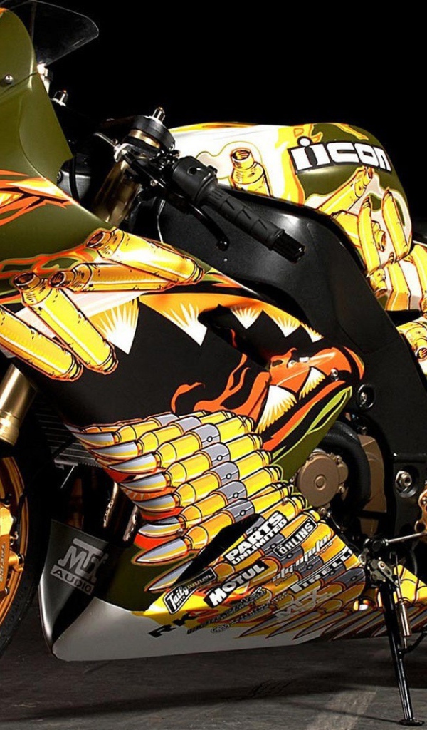 Яркий мотоцикл Хонда