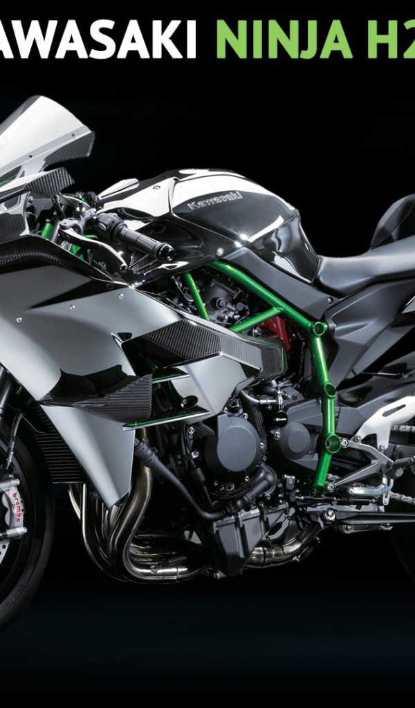 Спортивный мотоцикл Кавасаки Ниндзя, черный
