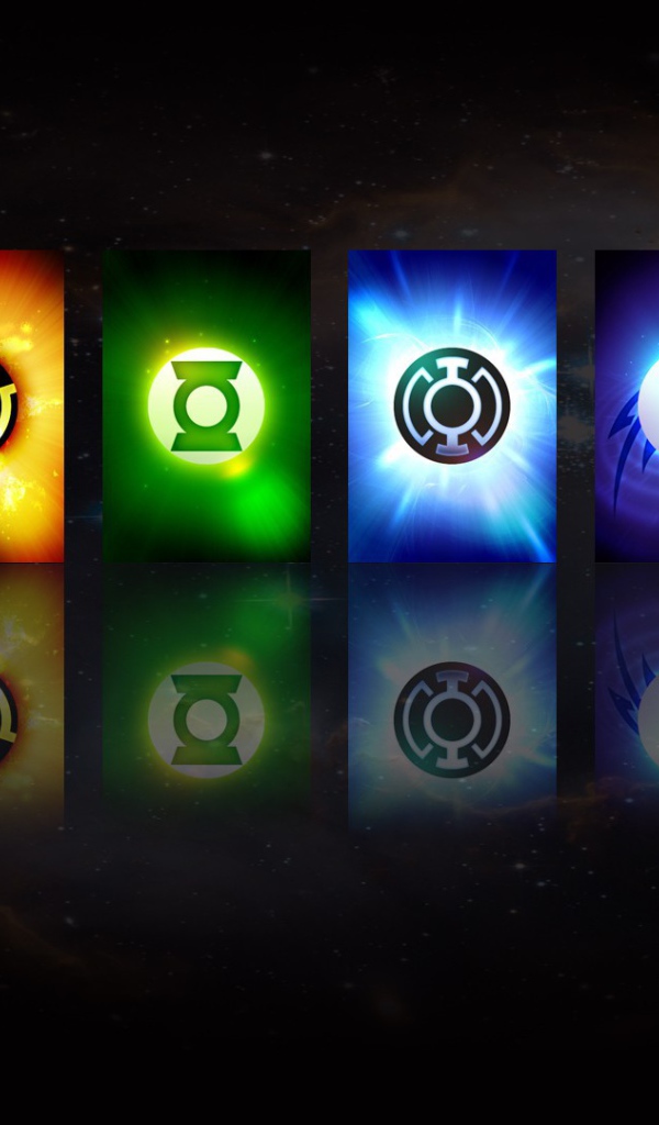 Карточки супергероев из фильма Зелёный Фонарь