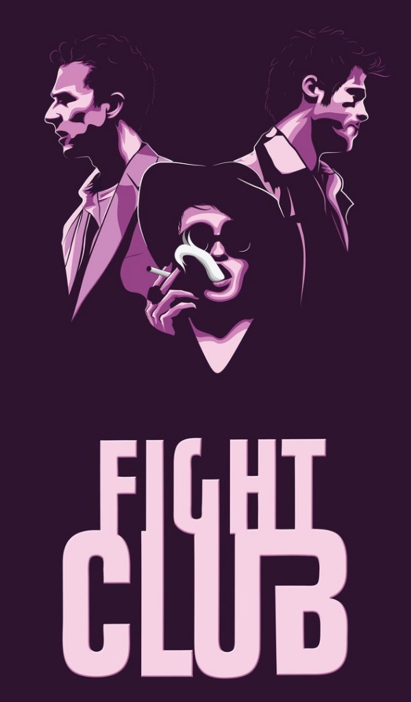 Бойцовский клуб, фиолетовый фон