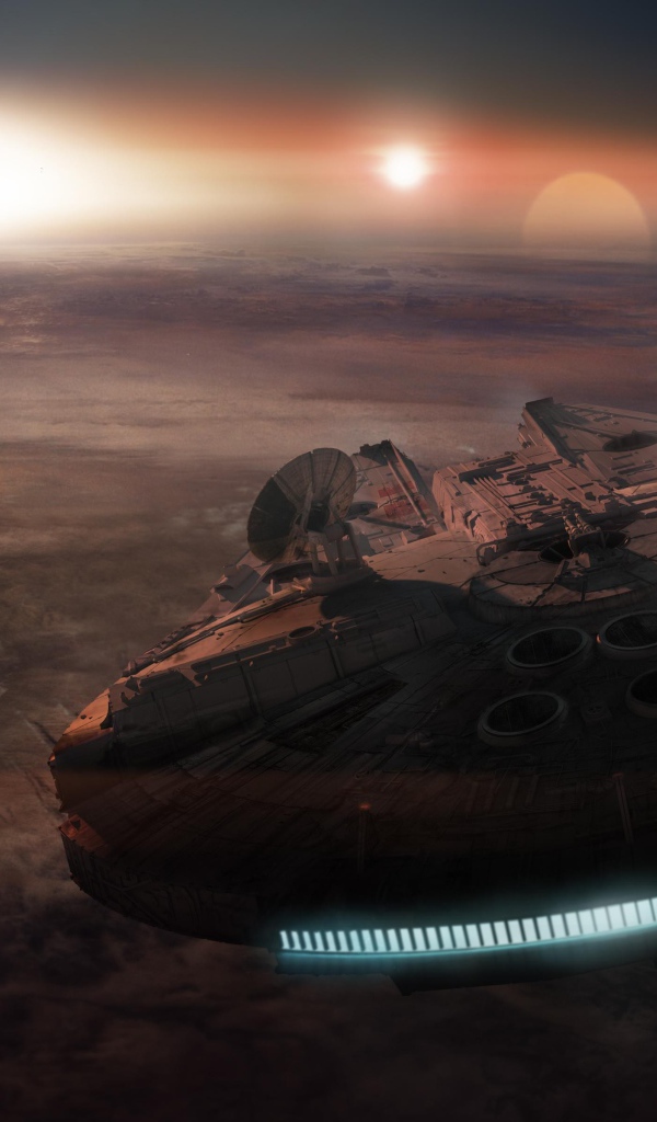 Millenium Falcon садится на планету, Звездные войны