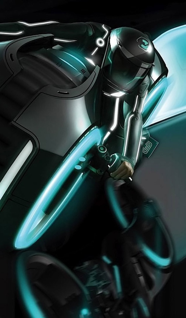 Мотоциклист в фильме Трон