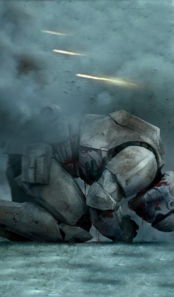 Окровавленный штурмовик под огнем, Звездные войны