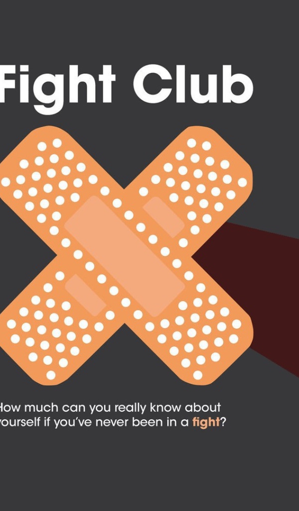 Пластыри на постере фильма Бойцовский клуб