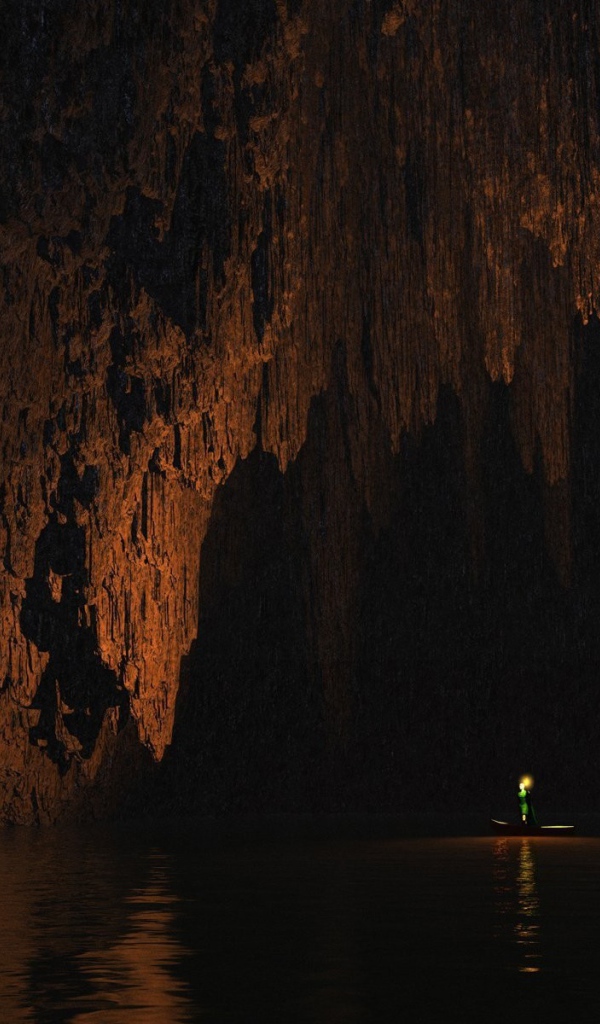 Прогулка на лодке внутри пещеры