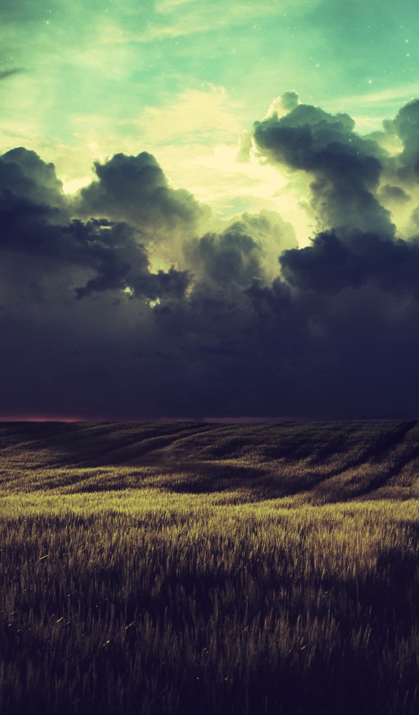 Черные тучи в небе