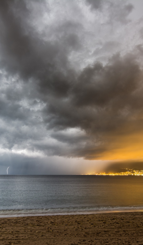 Формирование грозы над заливом