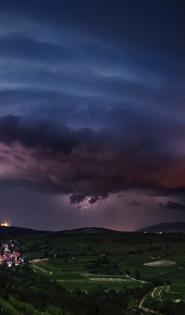 Фиолетовое облако супер шторма