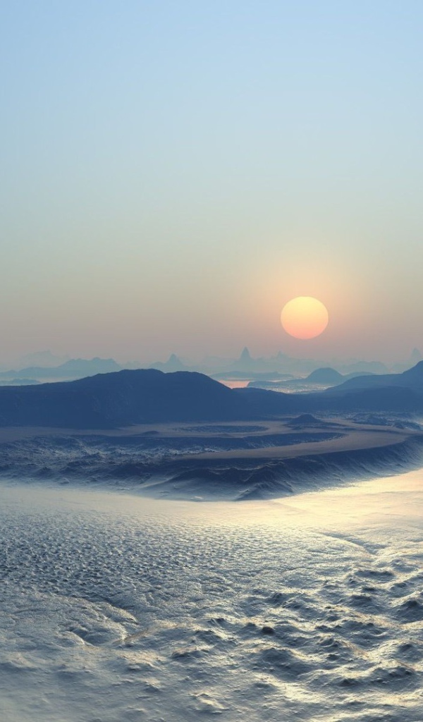 Скованное льдами плоскогорье