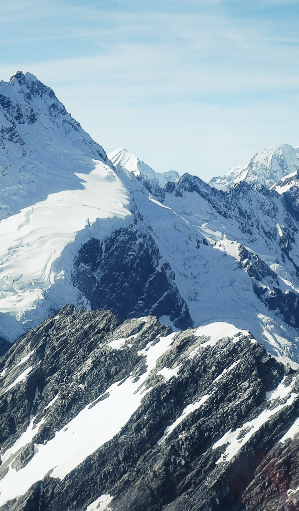 Заснеженные вершины гор